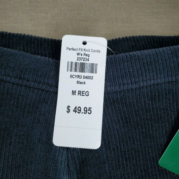 LL Bean Perfect Fit Knit Corduroy Women Med Pants - Picture 6 of 12
